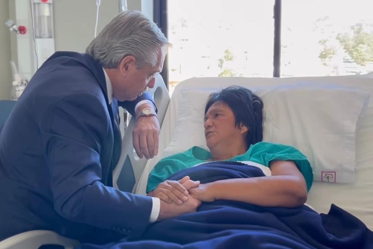 Alberto Fernández, en la clínica junto a Milagro Sala