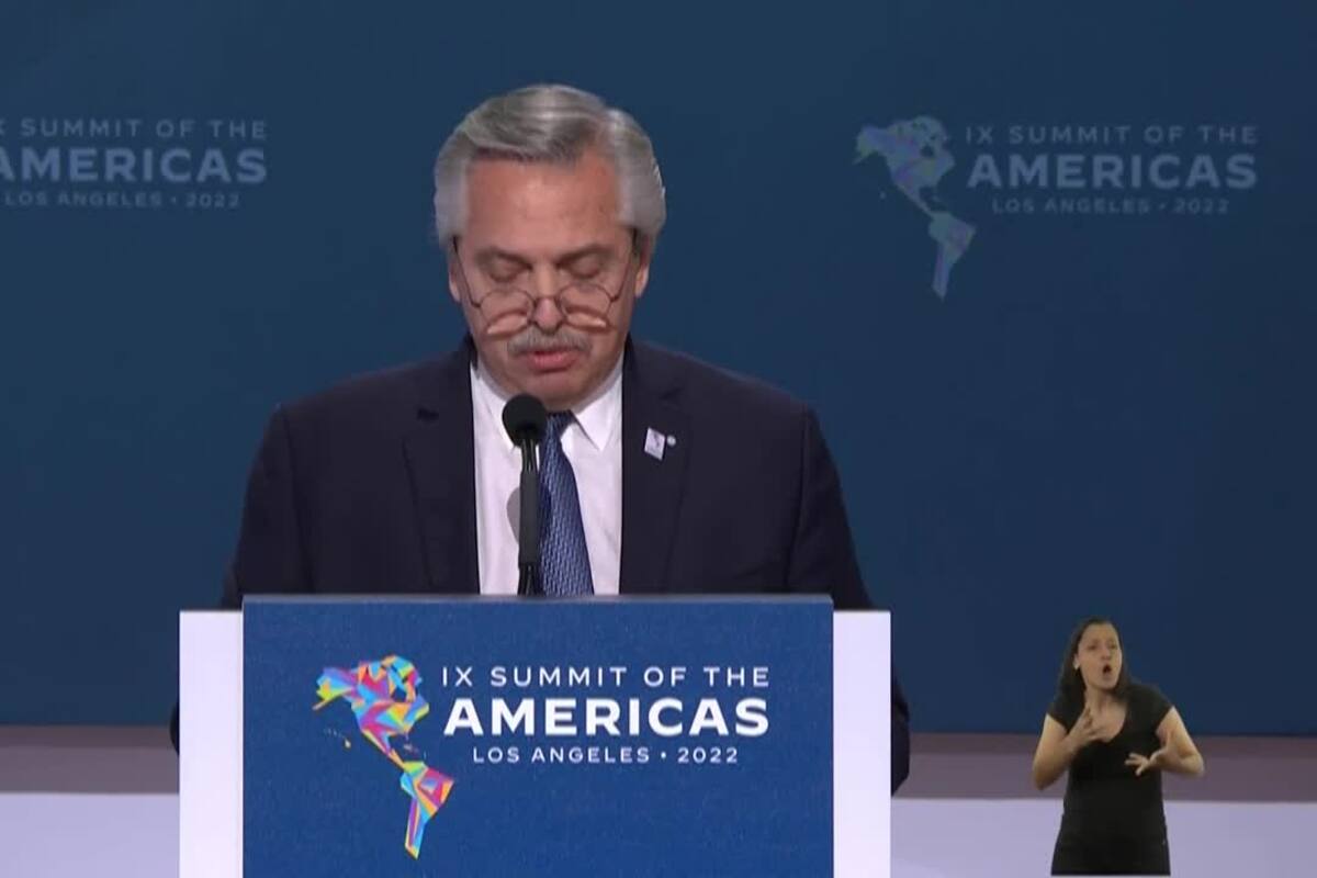 Alberto Fernández, en la Cumbre de las Américas