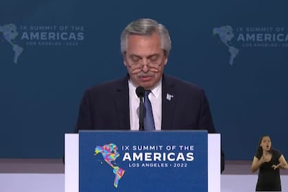 Alberto Fernández, en la Cumbre de las Américas