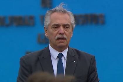 Alberto Fernández en la localidad bonaerense de Azul