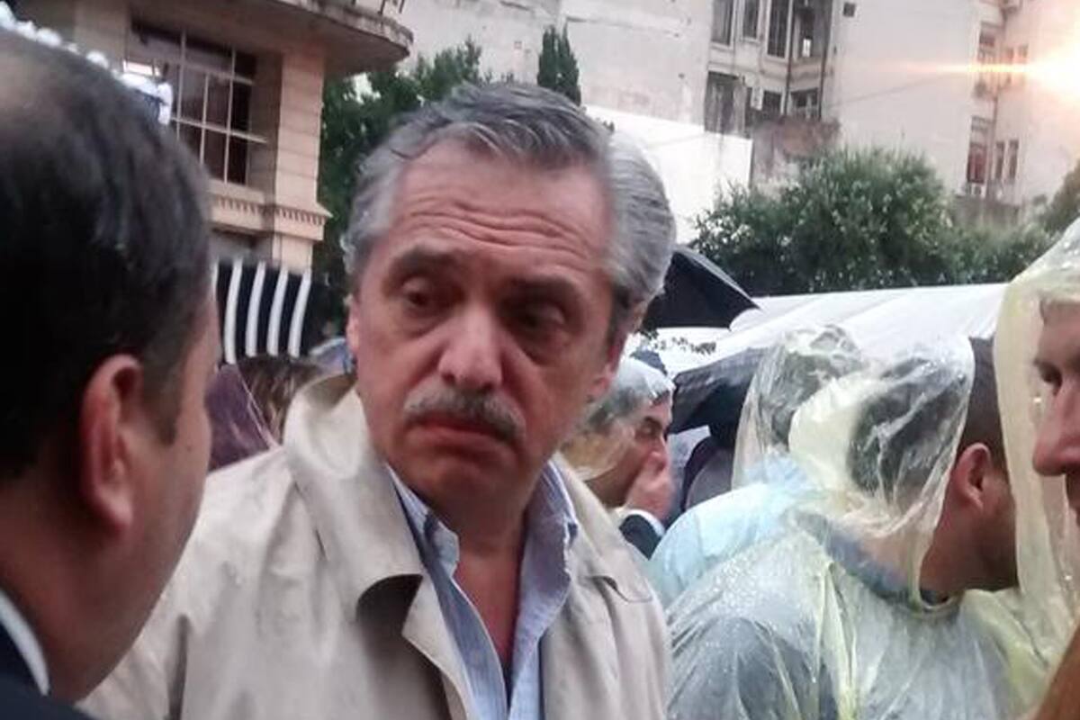 Alberto Fernández en la marcha por la muerte de Nisman el 18 de febrero de 2015