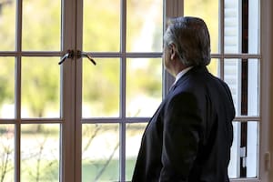 Alberto Fernández en la residencia de Olivos