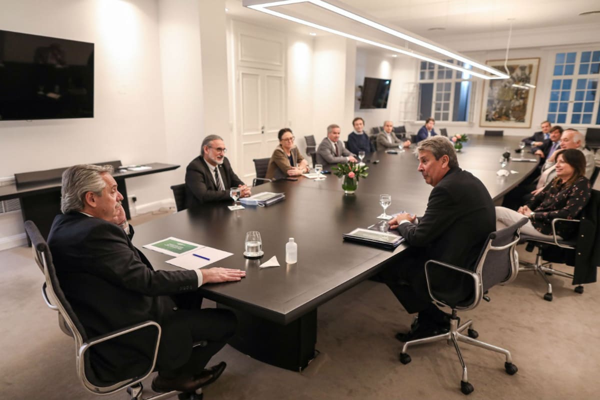 Alberto Fernández en la reunión con el Consejo Agroindustrial Argentino (CAA)