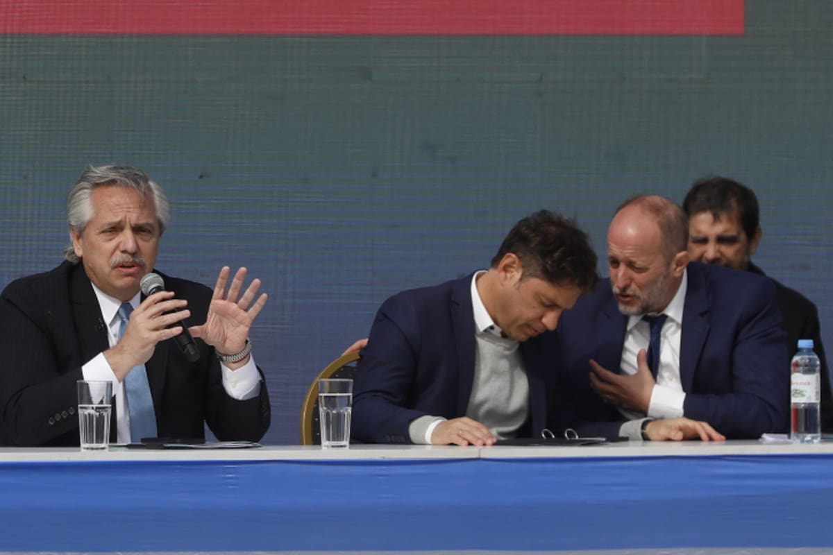 Alberto Fernández en Lomas de Zamora junto a Axel Kicillof y Martín Insaurralde