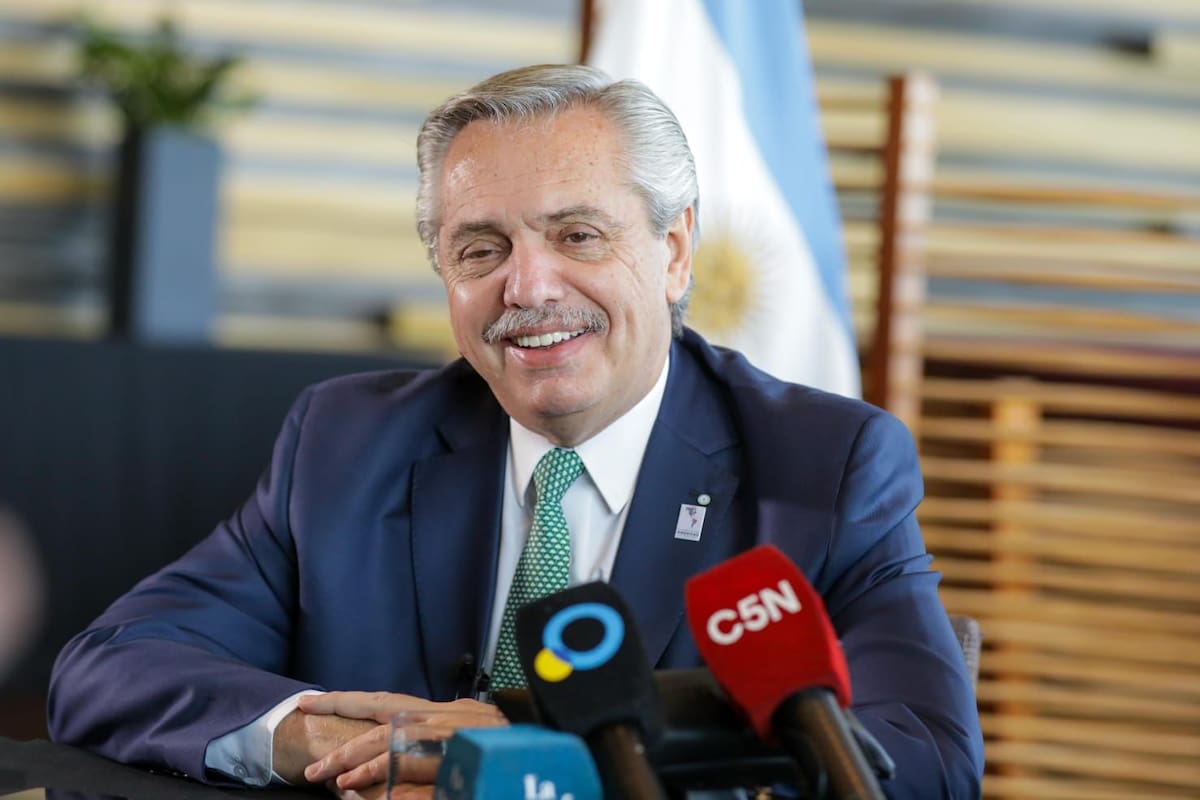 Alberto Fernández, en su declaración a los medios argentinos que cubren la cumbre de Los Ángeles