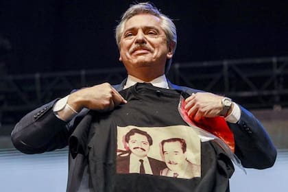 Alberto Fernández, en un acto de homenaje a Raúl Alfonsín