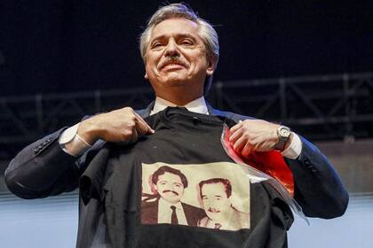 Alberto Fernández, en un acto de homenaje a Raúl Alfonsín