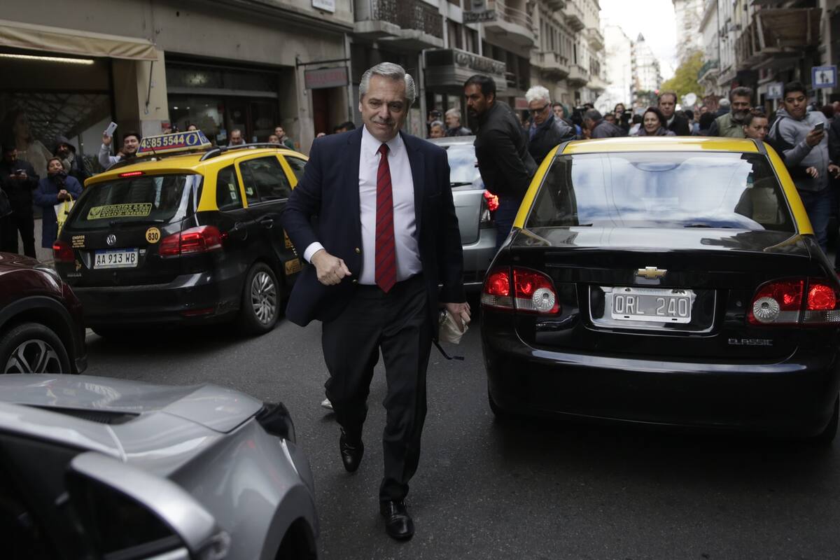 Alberto Fernández esta semana, al salir del Instituto Patria tras reunirse con Cristina Kirchner