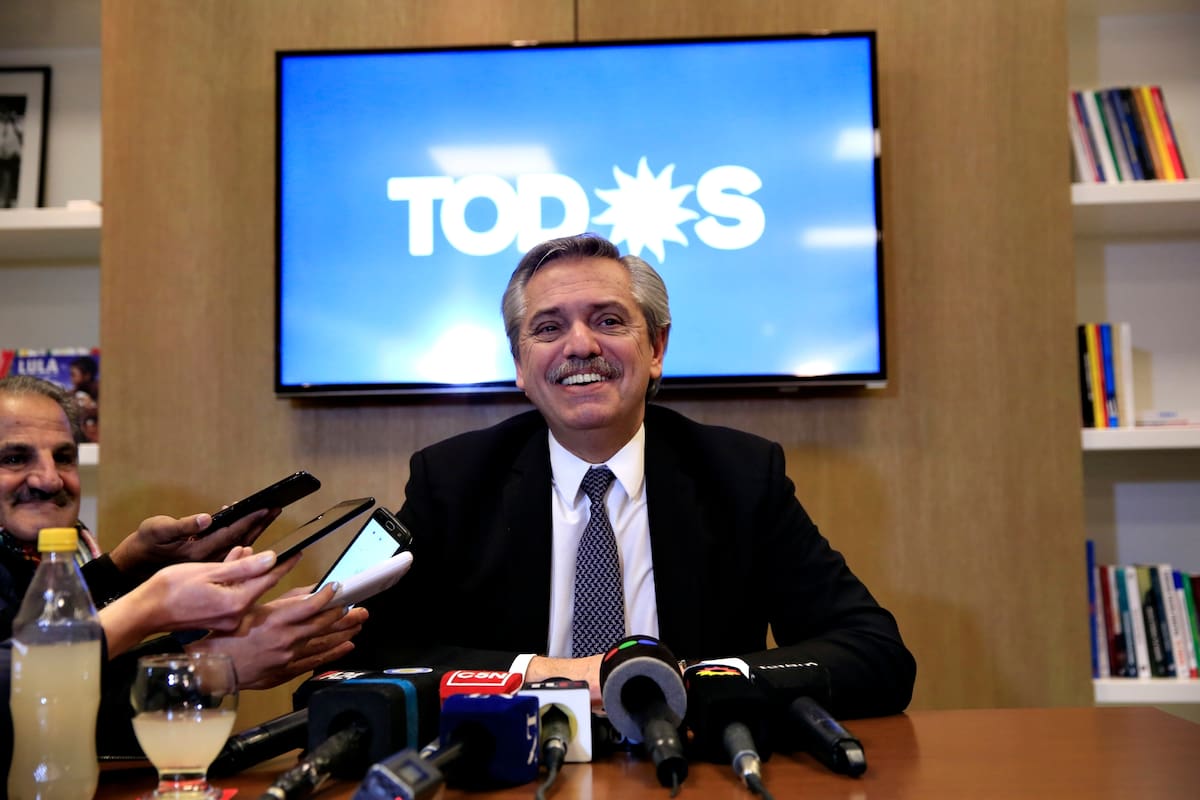 Alberto Fernández esta tarde hablo con la prensa