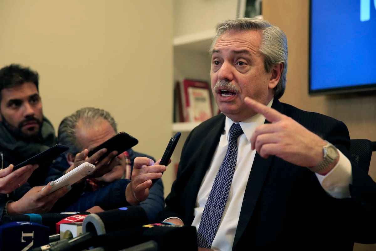 Alberto Fernández esta tarde hablo con la prensa