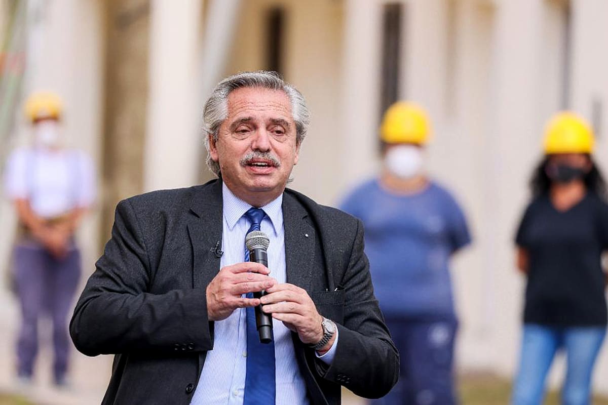 Alberto Fernández este mediodía
