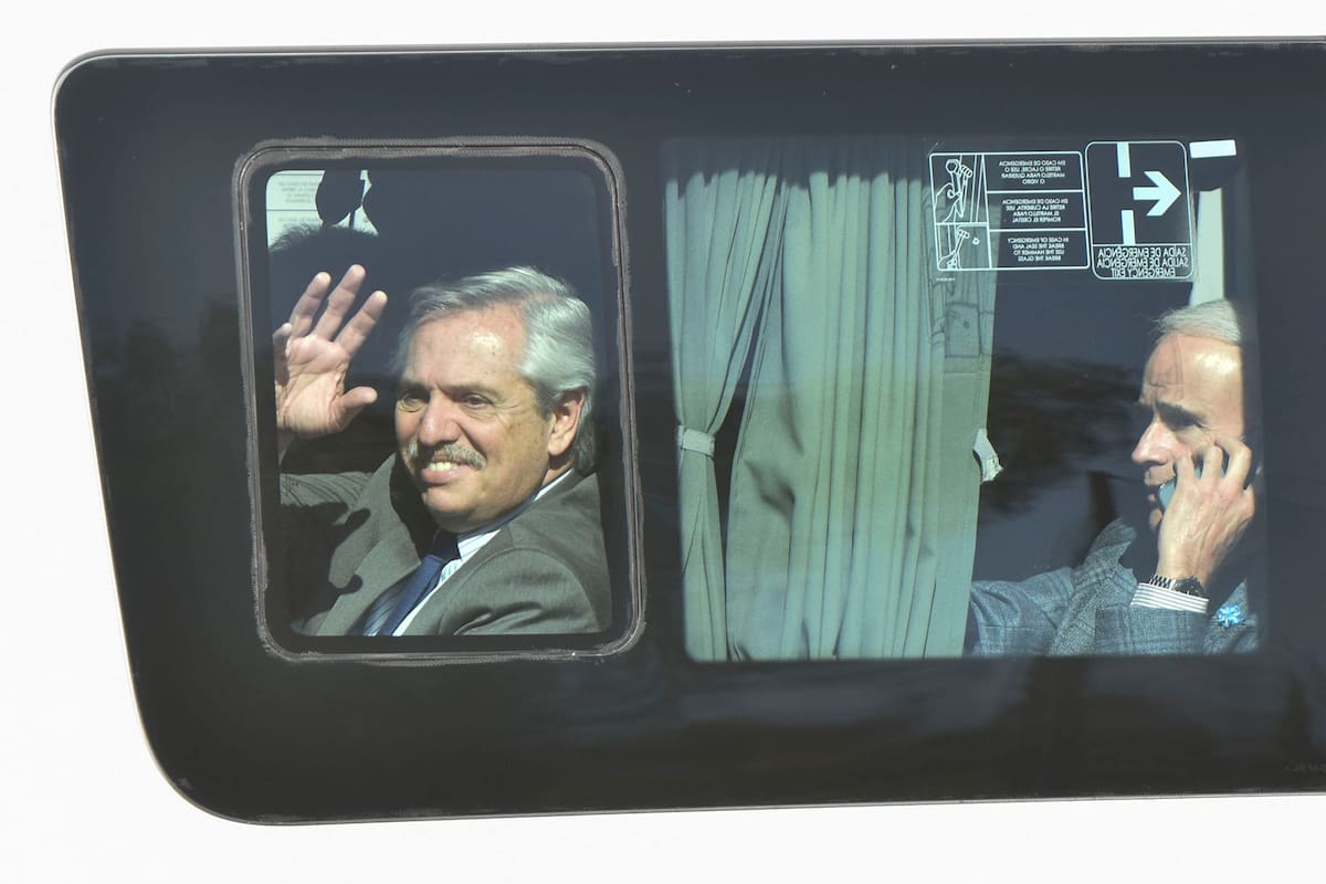 Alberto Fernández este jueves en San Juan, con Julio Vitobello