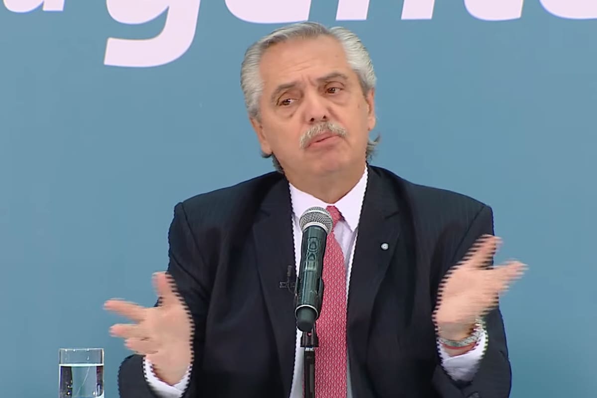 Alberto Fernández, este martes en el acto en el que hizo una polémica referencia a la actividad periodística