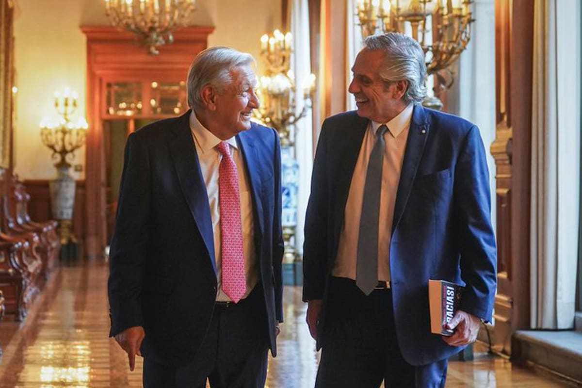 Alberto Fernández este miércoles junto al presidente de México, Andrés Manuel López Obrador