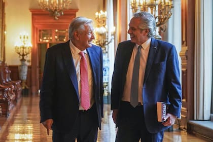 Alberto Fernández  este miércoles junto al presidente de México, Andrés Manuel López Obrador