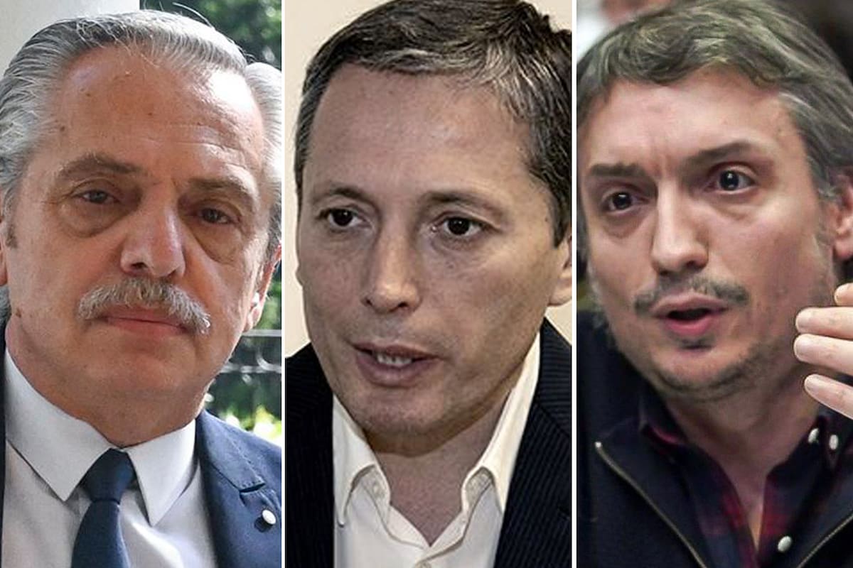 Alberto Fernández, Fernando Gray y Máximo Kirchner