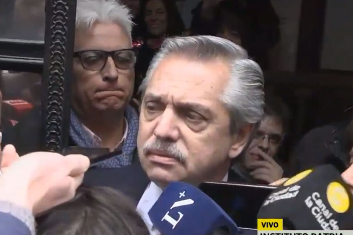 Alberto Fernández habló a la salida del Instituto Patria