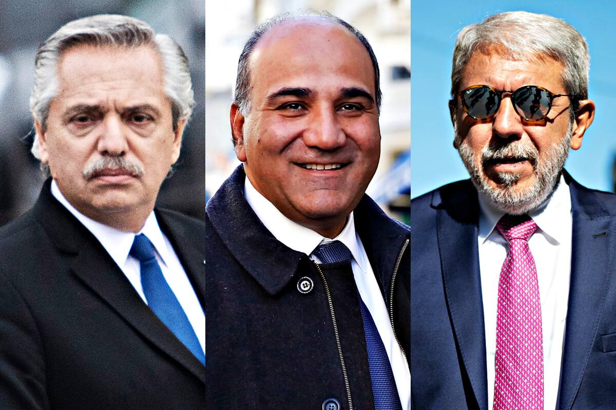 Alberto Fernández, Juan Manzur y Aníbal Fernández
