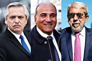 Alberto Fernández, Juan Manzur y Aníbal Fernández