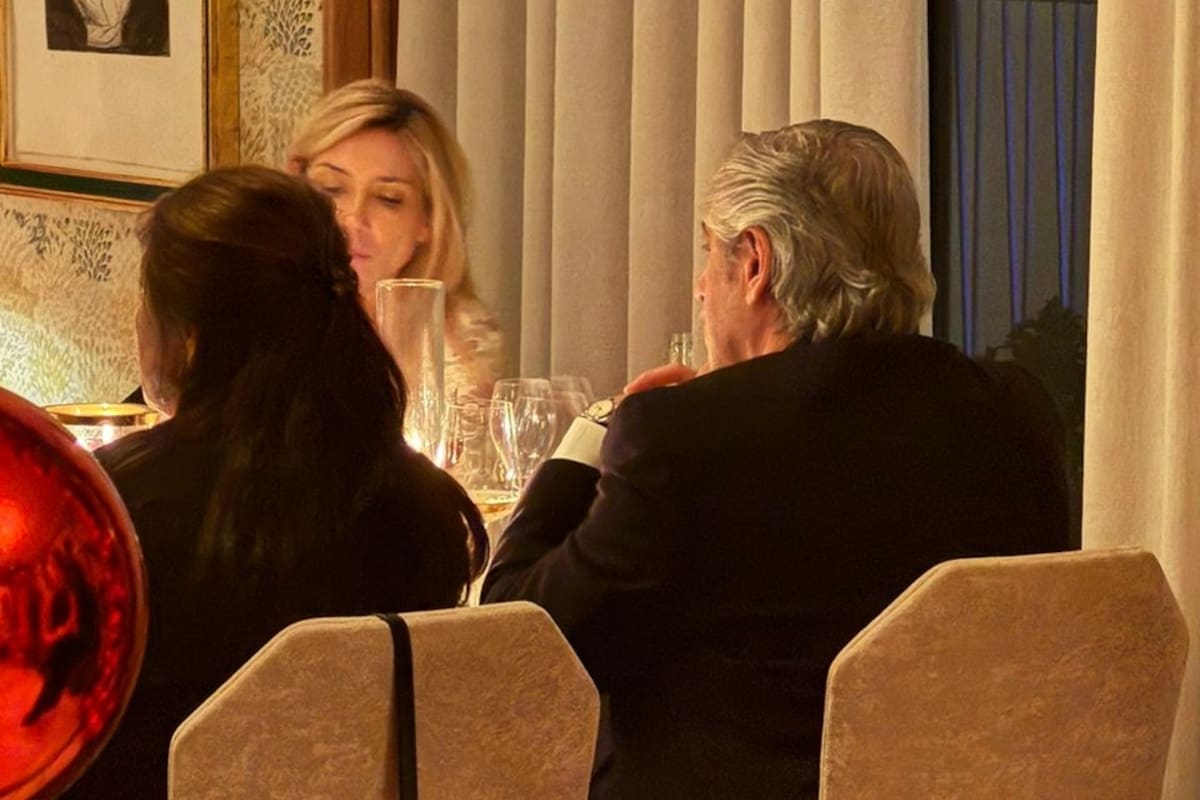 Alberto Fernández, junto a Fabiola Yánez, en un restaurante español que cobra mil euros el cubierto