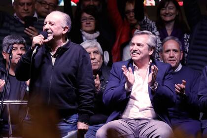 Alberto Fernández junto a Hugo Yasky