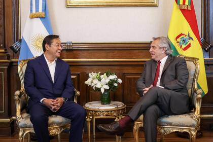Alberto Fernández junto al Presidente de Bolivia Luis Arce