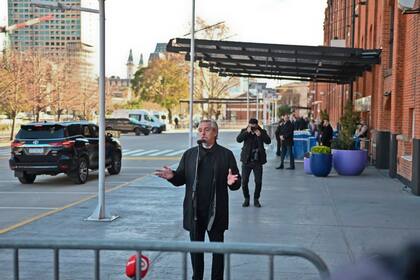 Alberto Fernández, luego de la votación en Puerto Madero