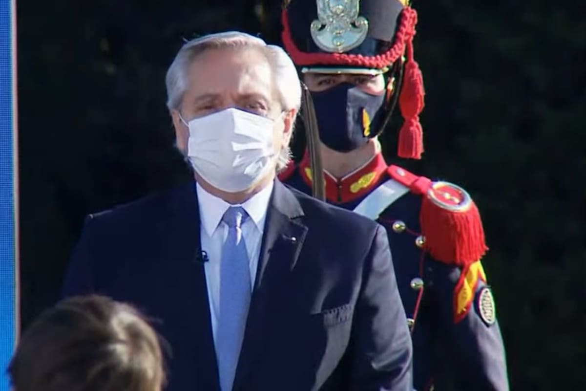 Alberto Fernández participó del acto del Día de la Bandera de manera remota, desde la Quinta de Olivos