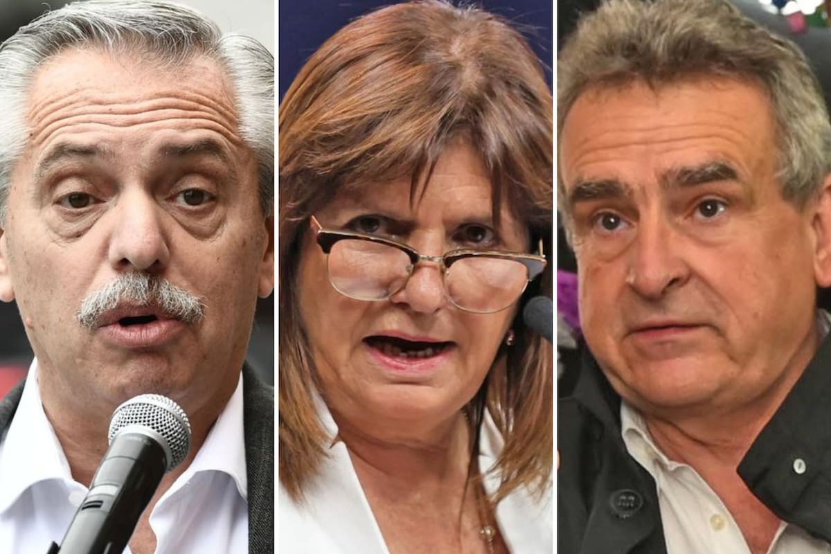 Alberto Fernández, Patricia Bullrich y Agustín Rossi