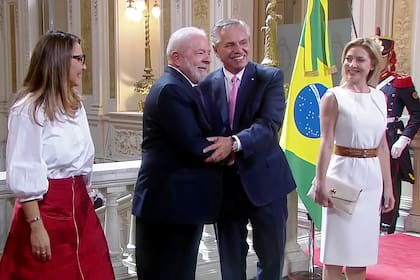 Alberto Fernández recibe a Lula Da Silva en la Casa Rosada