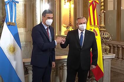 Alberto Fernández recibe a su par español Pedro Sánchez, en Casa Rosada