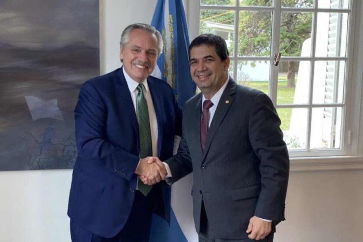 Alberto Fernández recibió el 16 de mayo en Olivos al vicepresidente de Paraguay, Hugo Velázquez
