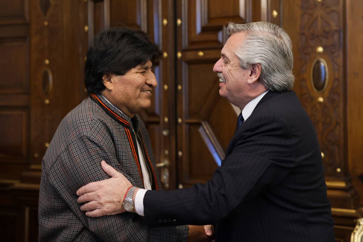 Alberto Fernández recibió hoy en la Casa Rosada al líder boliviano Evo Morales