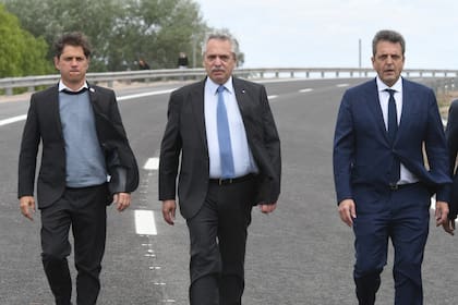 Alberto Fernández, Sergio Massa y Axel Kicillof