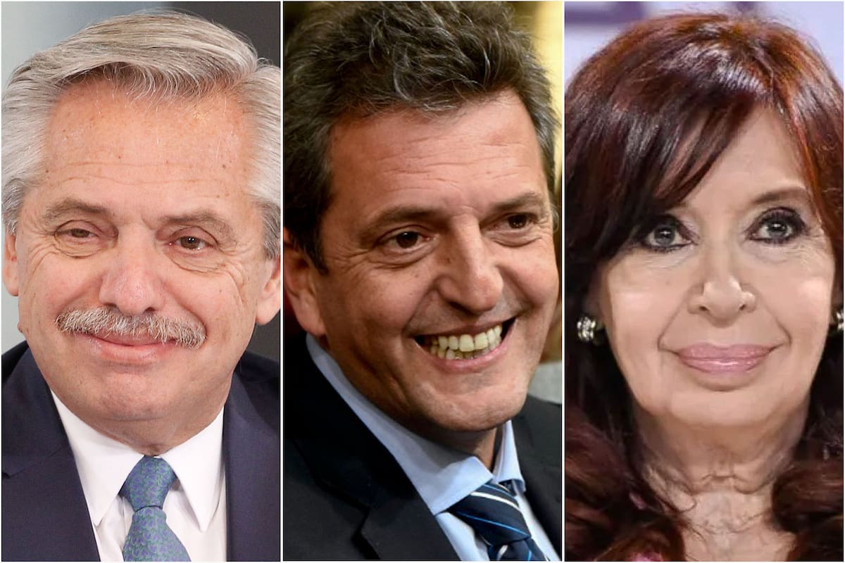 Alberto Fernández; Sergio Massa y Cristina Ferández de Kirchner