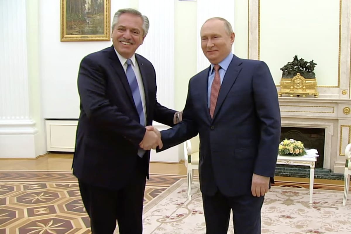 Alberto Fernández visitó a Vladimir Putin en Moscú en febrero de este año, antes de la invasión a Ucrania