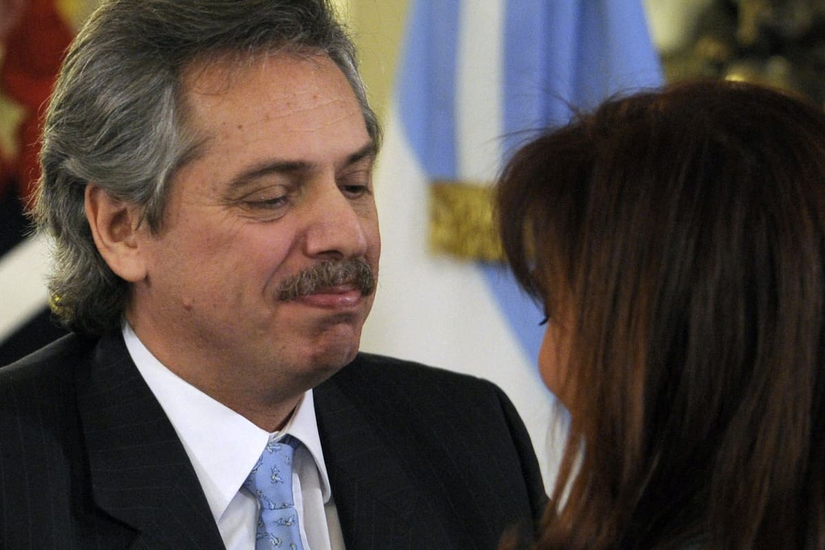 Alberto Fernández y Cristina Kirchner el 23 de julio de 2008