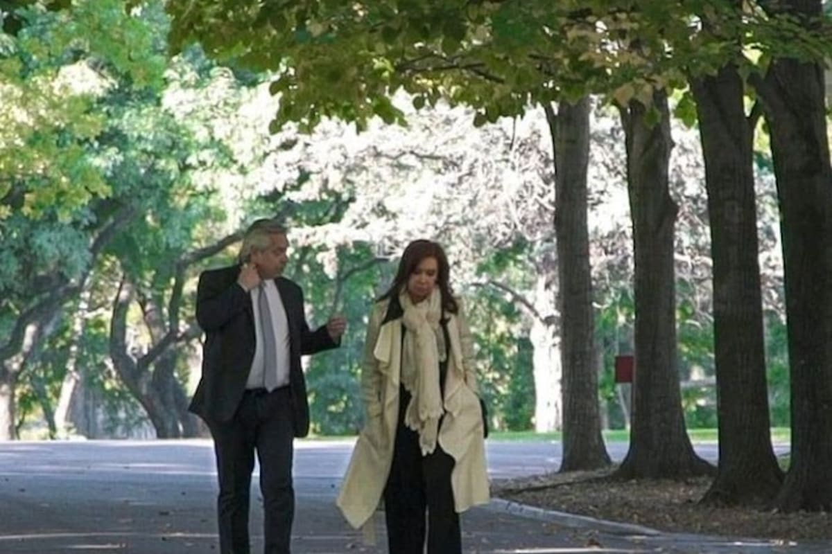 Alberto Fernández y Cristina Kirchner en Olivos
