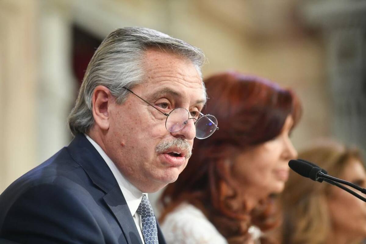 Alberto Fernández y Cristina Kirchner, en la inauguración de las sesiones ordinarias legislativas 2022