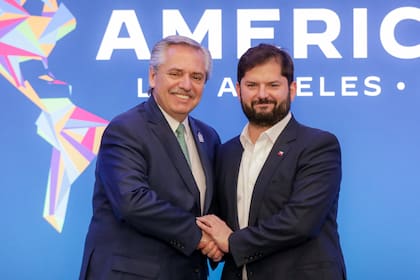 Alberto Fernández y Gabriel Boric en la Cumbre de las Américas