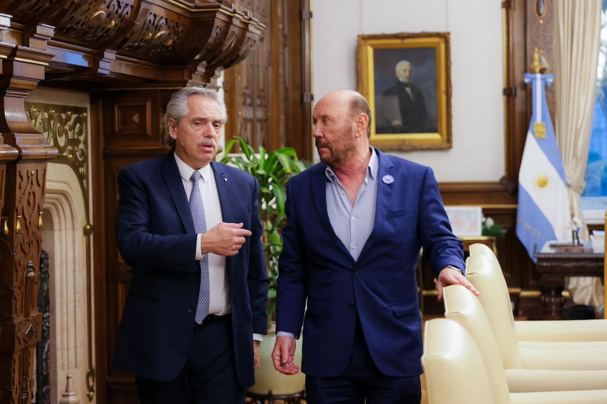 Alberto Fernández y Gildo Insfrán, en la Casa Rosada