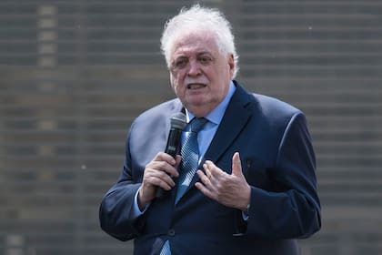 Alberto Fernandez y Gines Gonzalez Garcia junto a Omar Perotti Gobernador de Santa Fe y Pablo Javkin Intendente de Rosario, presentaron hoy el plan detectar federal en Rosario.