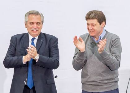 Alberto Fernández y Gustavo, el gobernador de Tierra del Fuego, la provincia más beneficiada por fondos per cápita