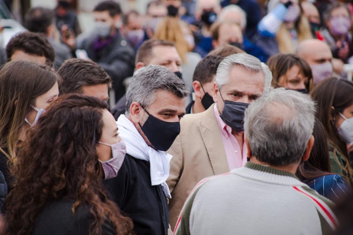 Alberto Fernández y Juan Zabaleta, ministro de Desarrollo Social