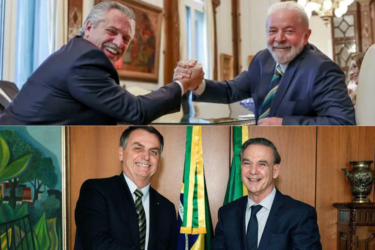 Alberto Fernández y Lula Da Silva. Jair Bolsonaro y Miguel Ángel Pichetto