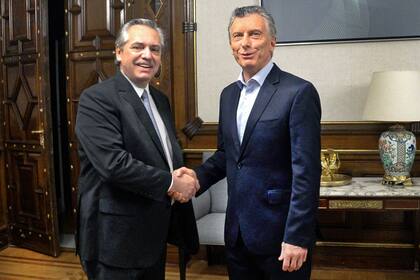 Alberto Fernández y Macri, en el encuentro posterior a las elecciones