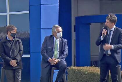 Axel Kicillof, Alberto Fernández y Nicolás Trotta presentan el plan Juana Manso en Ezeiza