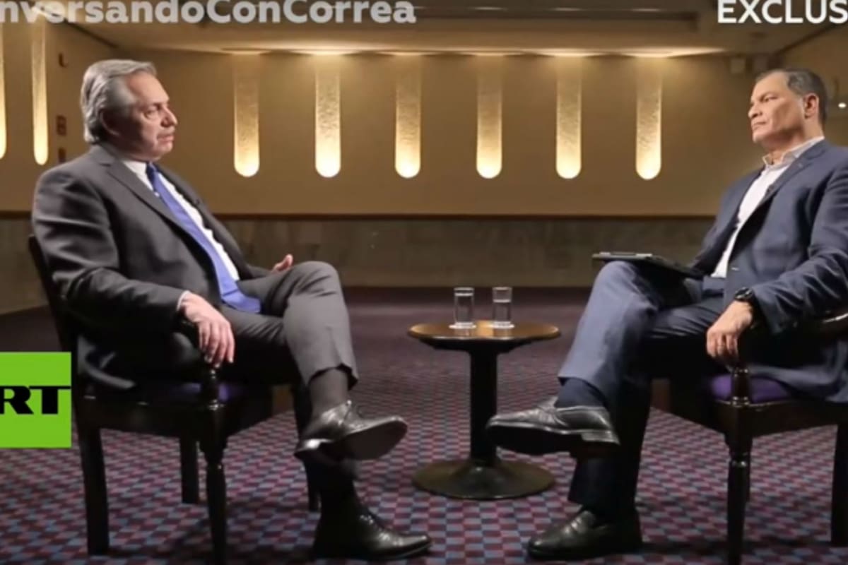 Alberto Fernández y Rafael Correa