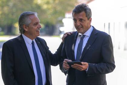 Alberto Fernández y Sergio Massa, el jueves en la quinta de Olivos