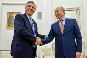 Alberto Fernández y Vladimir Putin, días antes del inicio de la guerra